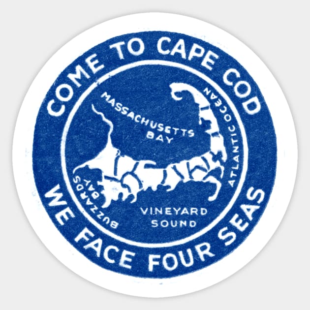 1910 Come to Cape Cod Sticker by historicimage